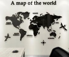 Brand new 3D world map, wall stickers decoration
