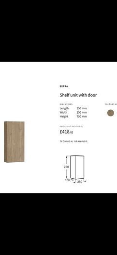 ROCA  Walnut Shelf unit ex-display