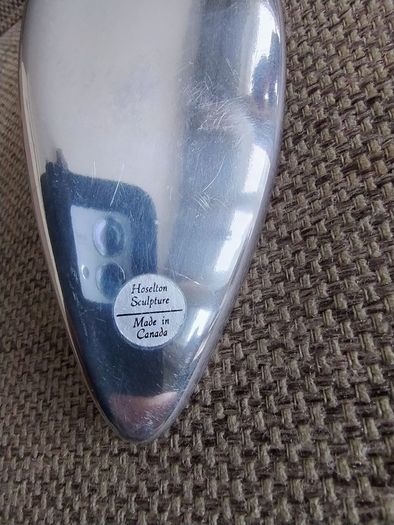 Hoselton Aluminium Sculpture Figurine vintage circa 1970 signed #1555 made in Canada Loon Duck Goose Fowl in very good condition see all photos FREE STANDARD POSTAGE INCLUDED
