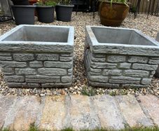 Pair of Sandford Stone Reconstituted Stone Planters
