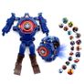 Disney Iron Man Captain America Toy Watch Deformation 21 Projection Watch Kids Digital Clock Student Wristwatches Birthday Gift Image 2