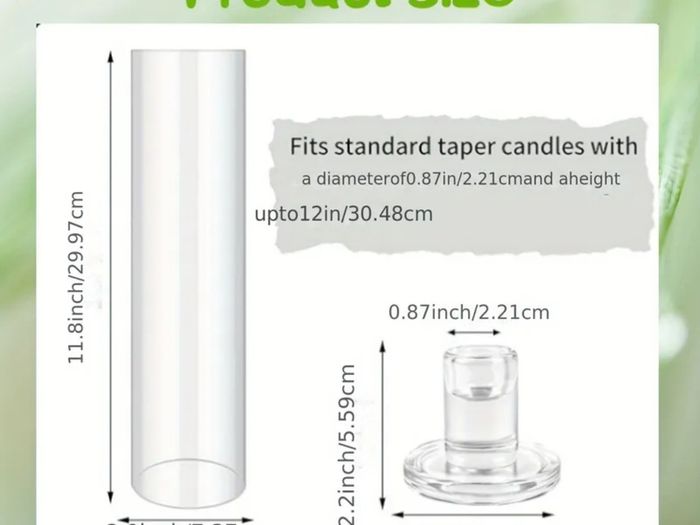 Glass Hurricane Candle Holders Set of 6