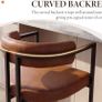 Bar Stools Set of 2 Breakfast Bar Stools PU Leather with Metal Frame Brown Image 7