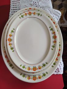 3 Art Deco Palissy Ware platters