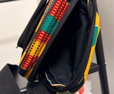 Unique genuine African print side bag