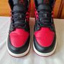 2020 nike air jordan 1 mid  banned Size 6 eu 39 red/black leather in excellent condition Image 2