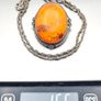 Carved Natural Baltic Amber Patinated Silver Necklace Image 10
