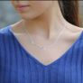 BNWT - MK Silver Double Star Necklace Image 2