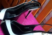 New look heels size 3 never worn black white