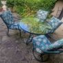 Garden table, chairs, sun lounger Image 2