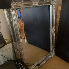 Grey Art Nouveau Mirror