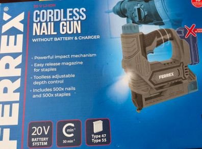 Ferrex cordless nail gun