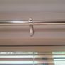 Curtains, 2 pairs 90 x 90. 1 pair 60 x 90. All with silver  chrome rails and brackets Image 4