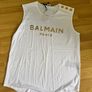 Balmain white logo tank top Size Large NEW WITH  TAGS RRP 395 Image 3