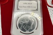 1oz Fine 999 Silver Bullion John Wick Round.