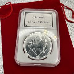 1oz Fine 999 Silver Bullion John Wick Round.