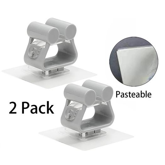 2pcs 8x8cm Antenna Window Wall Mount Clamp Hookless ABS Mounting Clip Upgraded Aerials With Adhesive Back Increased HNT Mining