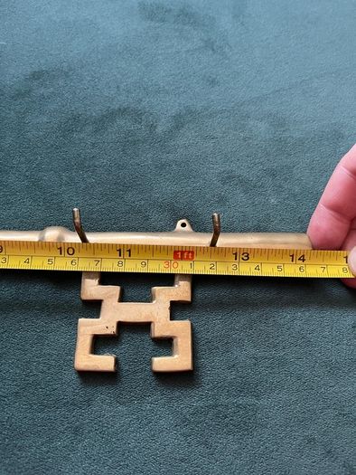Large brass key hooks