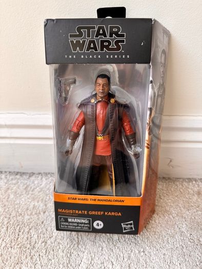 Hasbro Star Wars the Black Series Mandalorian Magistrate Greef Karga Damaged Box Please see photos