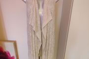 Cream sleveless long line cardigan George size L UK 16/18/20 postage included