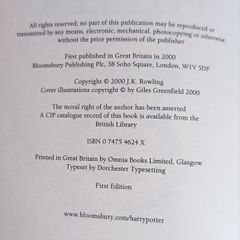 Harry Potter and the Goblet of Fire by J.K. Rowling (First Edition, Hardback)