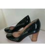 Xaira Black Patent Leather Court Shoes EU34 UK1 Block Heel Made in Spain BNIB  CAN POST Image 3