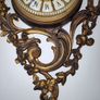 Vintage  Highly Ornated gold tone Wall Clock  quartz size 68x39cm Image 5