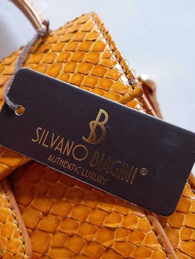 RARE Authentic Silvano Biagini Genuine Python Leather Handbag - New With Tags