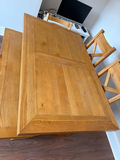 kitchen table with chairs and bench