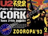 U2 Pairc Ui Caoimh 1993 concert poster reproduction print