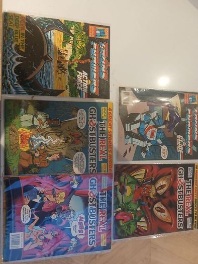 Transformer and ghost buster comics