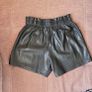 Black leather shorts, size 10 Image 2