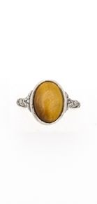 925 Vintage Sterling Silver And Tigers Eye Ring