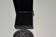 Victorian Irish Bog Oak Brooch  circ 1870s Mourning Jewellery