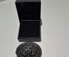 Victorian Irish Bog Oak Brooch  circ 1870s Mourning Jewellery