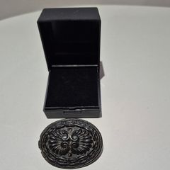 Victorian Irish Bog Oak Brooch  circ 1870s Mourning Jewellery