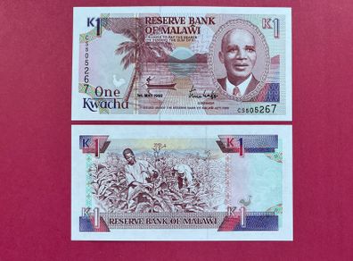 Malawi  1  Kwacha  1992  Pick  23b  ( Uncirculated )