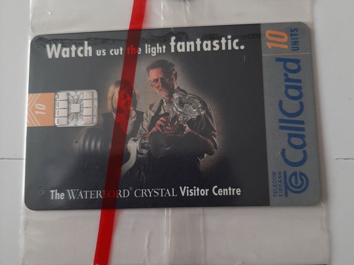 Mint Waterford crystal call card in wrapping