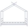 Kids Bed Frame White Solid Pine Wood 70x140 cm Image 4