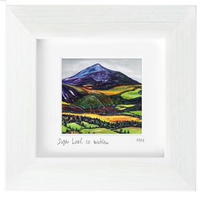 Sugar Loaf, Co. Wicklow. Mini framed print by artist Helen Mathews