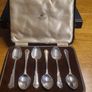 Vintage Mappin & Webb silver spoons in original box Image 2