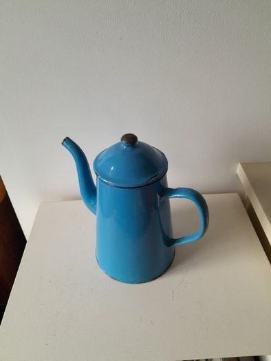 Vintage French Enamel Coffee Pot