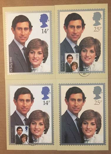 Royal Stamp Collection. Mainly commemorating marriage of The Prince of Wales and Lady Diana Spencer. Also Some of Prince Andrew and Sarah Ferguson. Presentation Packs, First Day covets, Post Cards (mint and used).