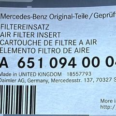 Mercedes Air and Fuel Filter 651 Engine