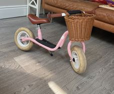 Puky balance bike with basket