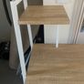 Light oak desk with integrated shelving Image 2