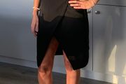 PAISIE black wrap dress