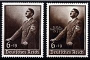 2x stamps Hitler -1939 - Labour Day Nuremberg Party Rally - Mint Never Hinged