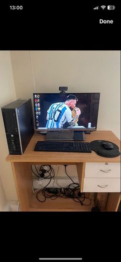 HP PC desktop + monitor