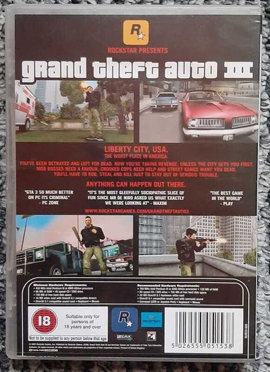 Grand Theft Auto III PC CIB  Discs, Manual & Original Map Poster